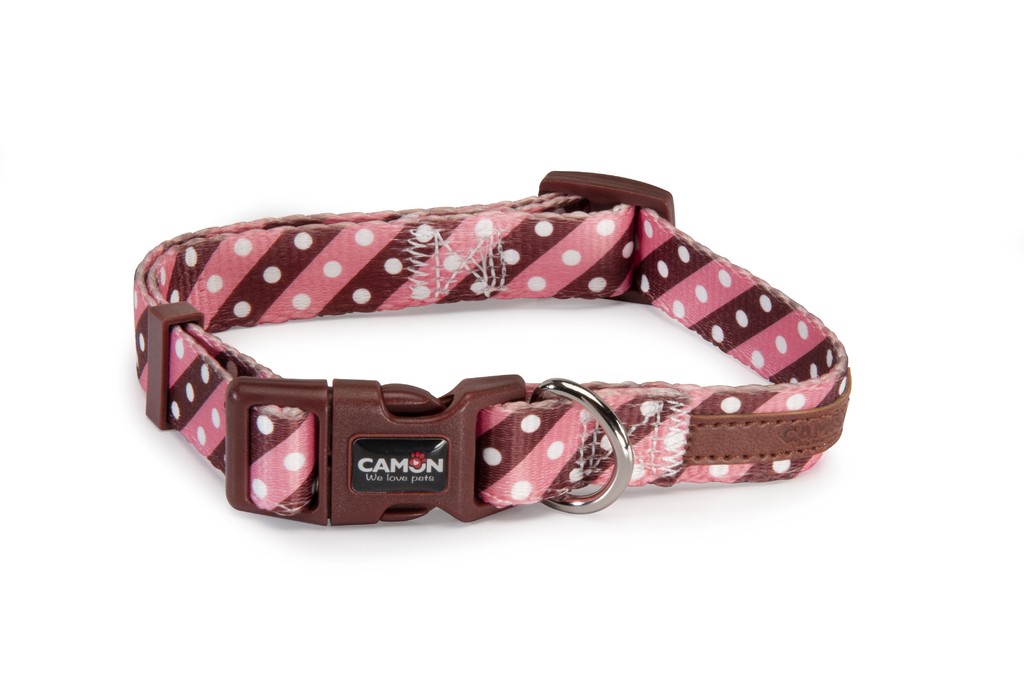CAMON COLLAR TWIN DOT PINK 20X360 DC118/C.03