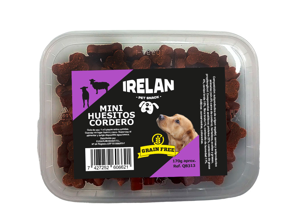 IRELAN MINI HUESITOS CORDERO GRAIN FREE 170GR QB313