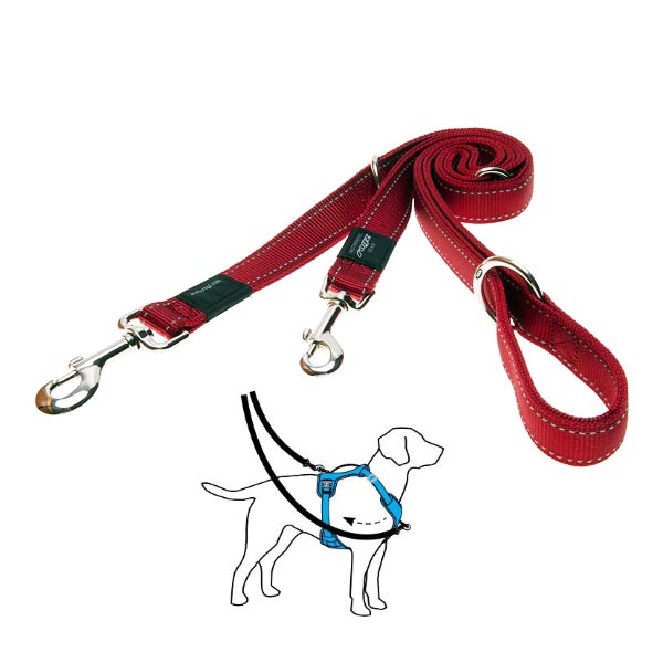 ROGZ CORREA MULTIPOSICION ROJO XL 1,8m HLM05-C