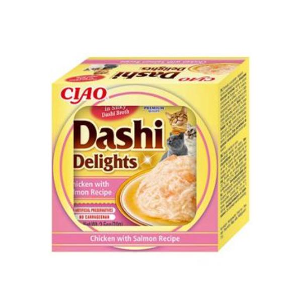 Churu Cat Dashi Delight Pollo y Salmón 6ud.063558.-