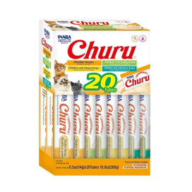 Churu Cat Variedades POLLO-20Tubos.Caja Amarilla.063503.DESCATALOGADO