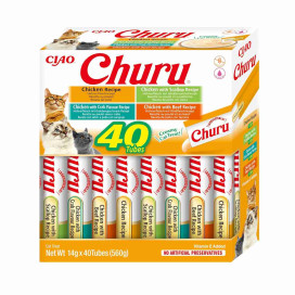 Churu Cat Variedades POLLO-40Tubos.Caja Naranja.063507.DESCATALOGADO