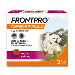 [4064951003790] FRONTPRO 11,3mg(2-4KG) Perro Masticable 3Comprimidos