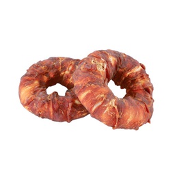 [8437008255033] Fresh Naturals Rawhide duck donut 12cm FN19B-2 BOLSA 10uds.